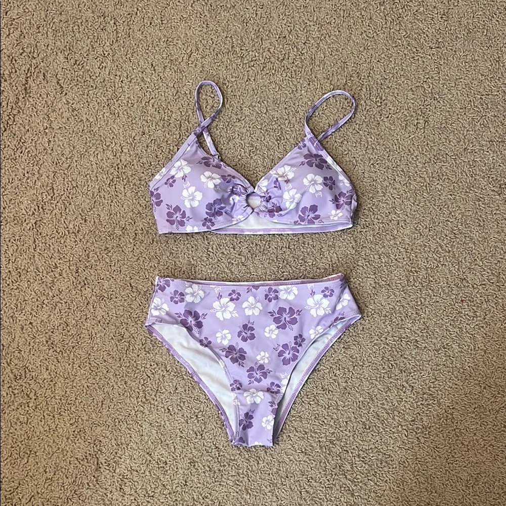 Floral Purple Bikini Set